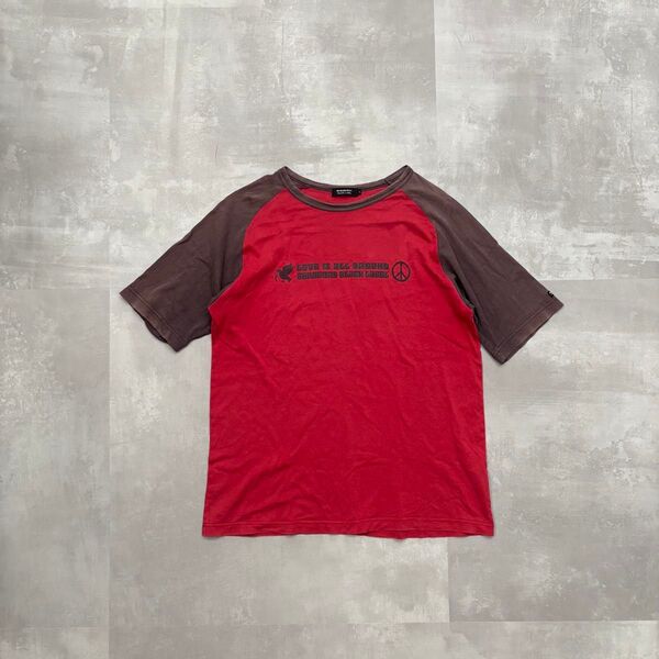archive y2k 00s burberry black label バーバリーブラックレーベル ラグラン プリント Tシャツ