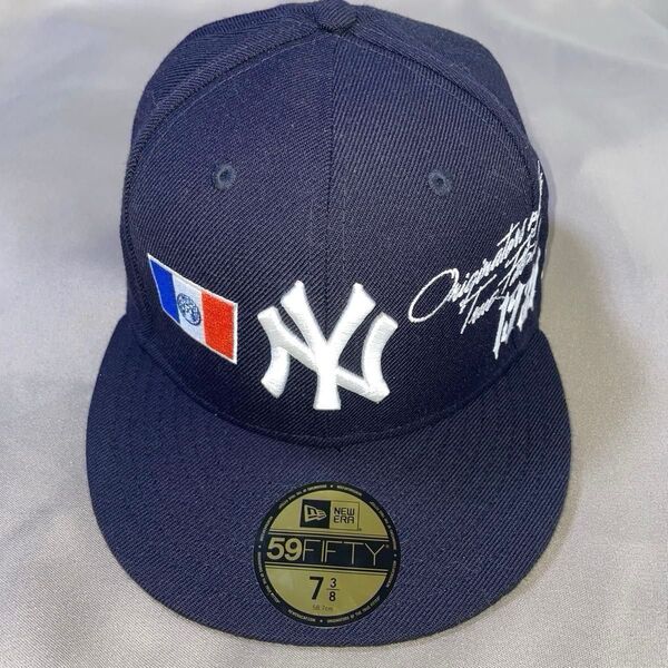 NEW ERA ・限定販売 ・100周年記念・ベースボールキャップ ・ネイビー ・7 3/8