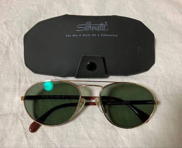 silhouette ヴィンテージ オーストリア製 M7192 ティアドロップ型 サングラス ケース付き 眼鏡 アイウェア
