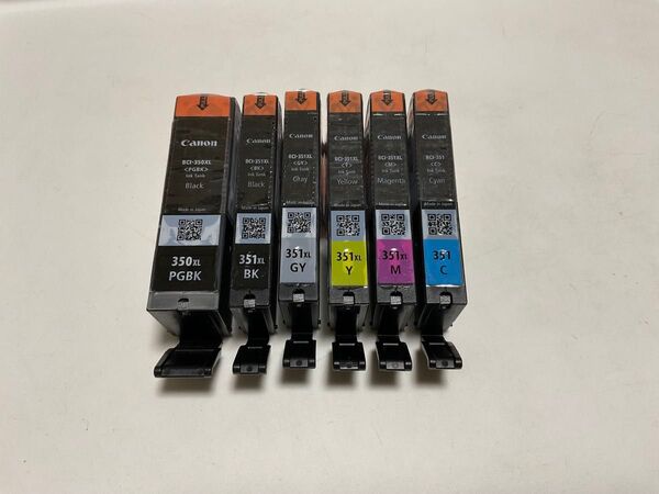 未使用 Canon キヤノン 純正インクカートリッジ BCI-351XL+350XL/6MP シアンは通常容量 A