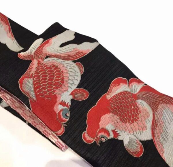 【新品未使用】大好評!おりびと 半幅帯 オシャレ帯 個性派 日本製 金魚