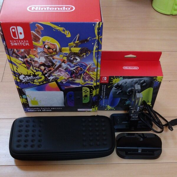 【美品】Nintendo Switch (有機ELモデル) 本体 スプラトゥーン3エディションおまけ付セット 初期化済 任天堂