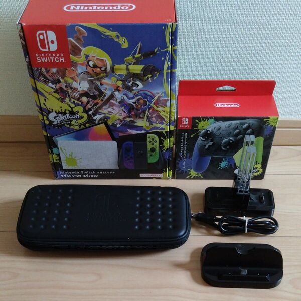【美品】Nintendo Switch (有機ELモデル) 本体 スプラトゥーン3エディションセット 初期化済 任天堂