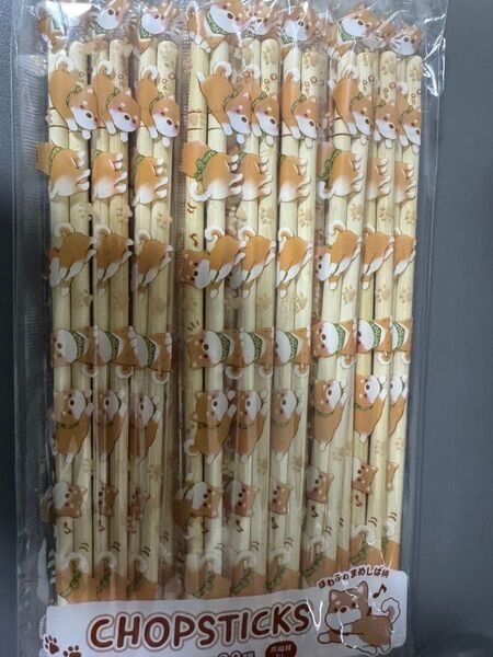 柴犬デザインの箸 10膳セット まとめ売り 新品未使用