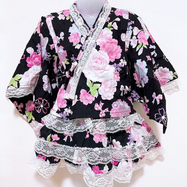 浴衣 女の子 100センチ セパレート 甚平 可愛い 着物 Bee des Bee