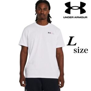 新品未使用 アンダーアーマー UAヘビーウエイト ロゴリピート ショートスリーブTシャツ L ホワイト トレーニングtシャツ