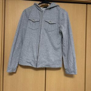 パーカー グレー ジップアップ ジップアップパーカー フーディ
