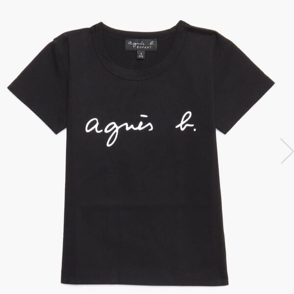 定価以下 美品 agnes b. ENFANT Tシャツ 10ans 140cm 黒 ロゴ アニエスベー クーポンで200円OFF