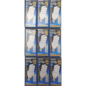 9本 新品未開封 ナショナル 電球形蛍光灯 パルックボールスパイラル 60形 昼光色 EFD15ED/12 National