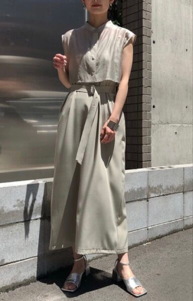 &g'aime アンジェム シアーシャツレイヤードワンピース
