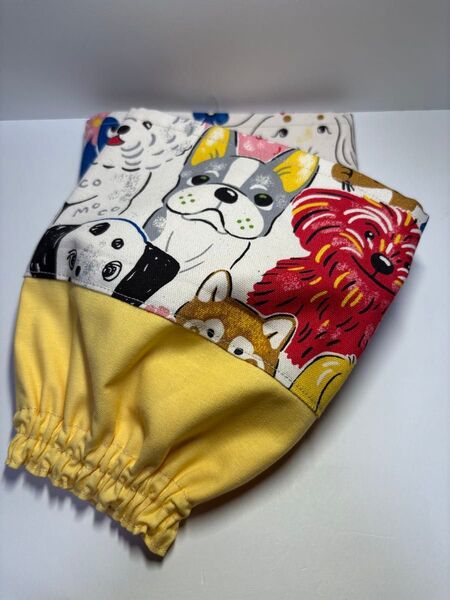 ハンドメイド ハーフ丈アームカバー 腕カバー 犬柄