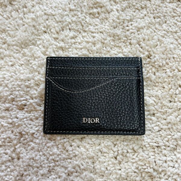 Dior メンズ 「サドル」 カードホルダー グレインドカーフスキン サイズ U カードケース パスケース レザー カード入れ