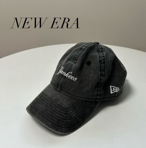 New Era 9TWENTY Yankees キャップ ヤンキース グレー 夏 ニューエラ ブラック 帽子 CAP 黒色 夏服
