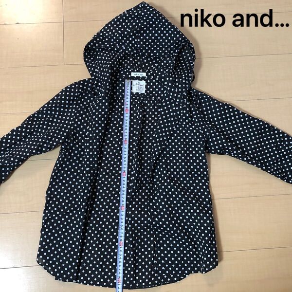 niko and… ドット柄フード付きブラウス フリーサイズ 薄手 綿