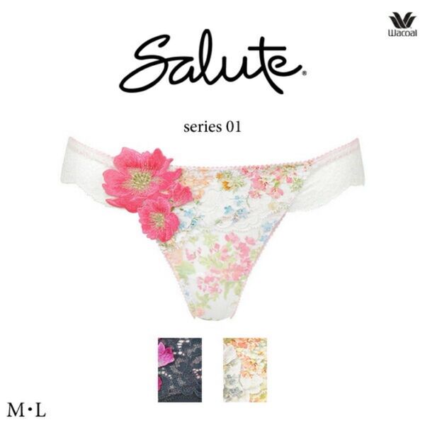 ワコール Wacoal サルート Salute 24SS先行 01G PTJ401 Tバックショーツ M単品 コア レディース