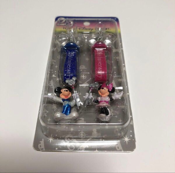 ★セール☆最終価格★新品☆ディズニーランド25周年記念☆ペアストラップ