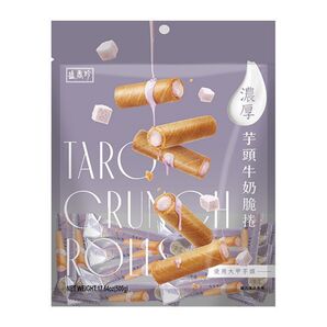 台湾お菓子 盛香珍 濃厚芋ミルクサクサクロール(一つパック140g約20個入り)