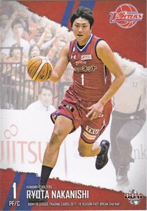 BBM×B.LEAGUE 2017-18 2nd 中西良太 180 レギュラーカード