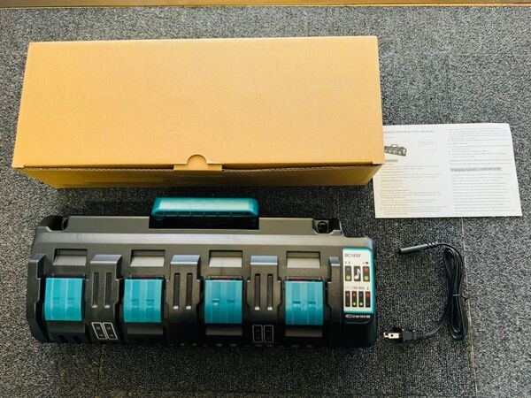 DC18SF 4口充電器 マキタ 互換充電器 14.4V-18V リチウムイオンバッテリ用 マキタ バッテリー 4個同時充電