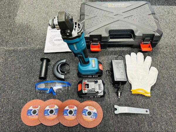 ディスクグラインダー18V 充電式 コードレス 100mm 電動ラインダー 3段階変速型