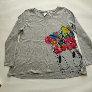 ディズニー Disney ベルメゾン デイジー 長袖Tシャツ М グレー