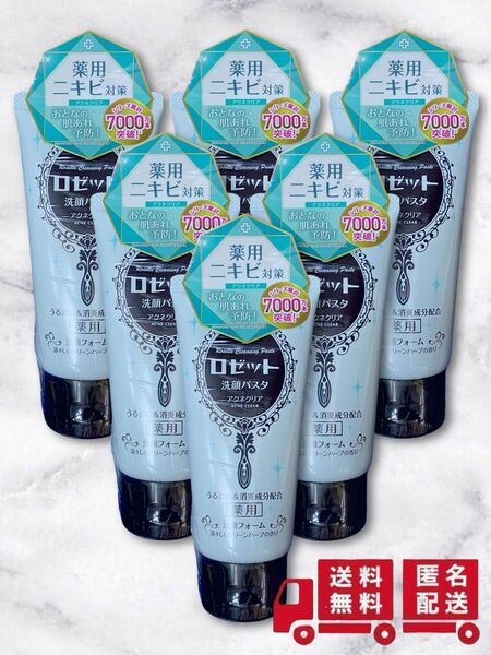 ロゼット 洗顔パスタ アクネクリア 120g 6本まとめ買い