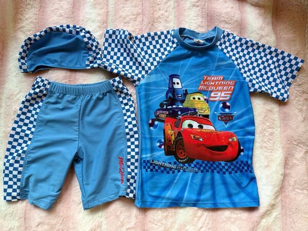 水着 男の子 セット スイムウェア ディズニー キャラクター 子供 カーズ 120 130