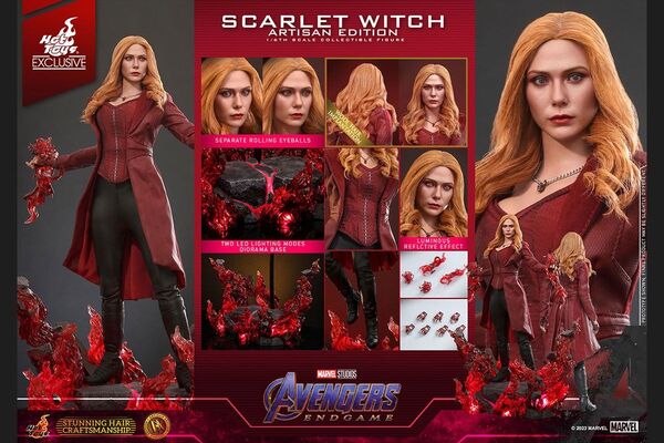 未開封品 ホットトイズ ムービー・マスターピース DX アルチザン エンドゲーム スカーレット・ウィッチ 1/6スケール