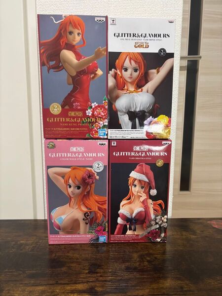 ワンピース フィギュア GLITTER&GLAMOURS ナミ 4体セット グリッターグラマラス グラグラ フィギュアまとめ