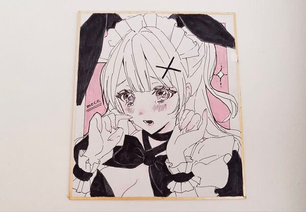 ミニ色紙 手描きイラスト