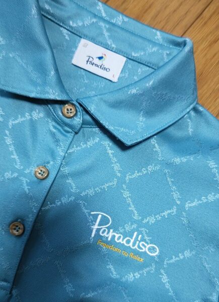 Paradiso パラディーゾ ポロシャツ Lサイズ ブルー系 ゴルフ