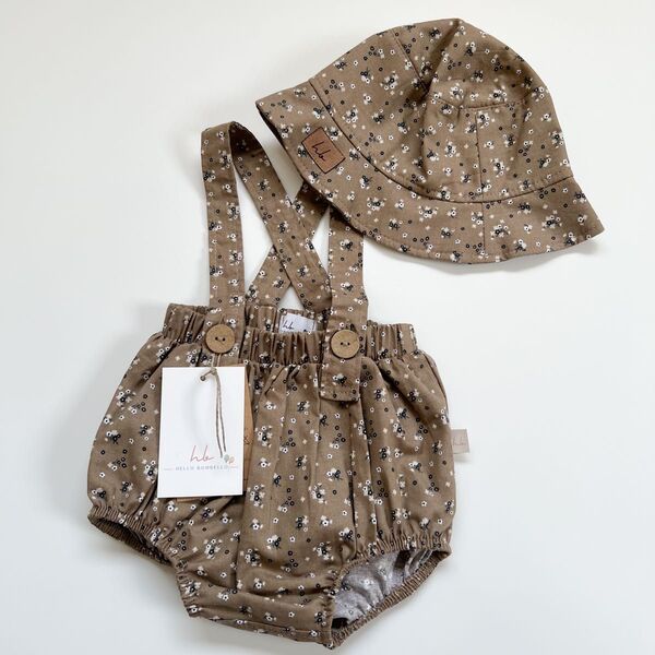 hello bombello サス付きブルマ+ハットset 74/80 海外子供服