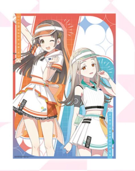 一番くじ 学園アイドルマスター D賞 描きおろし A3クリアポスター 篠澤広&倉本千奈
