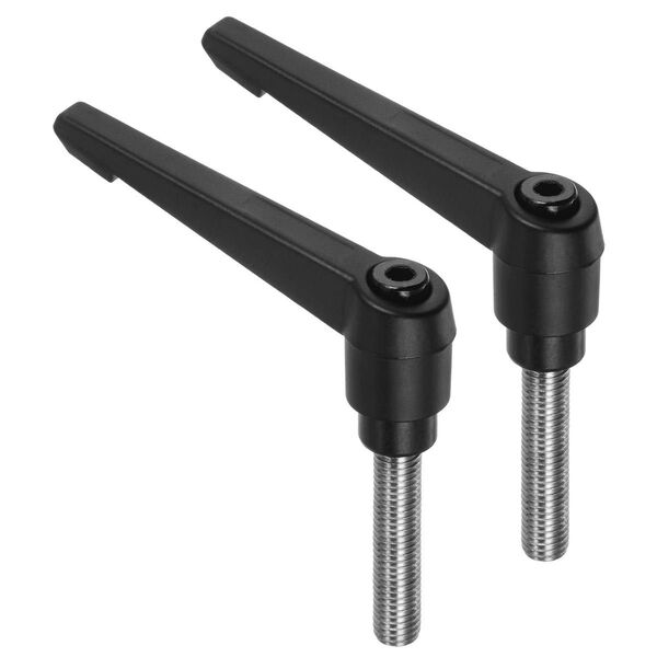 2個 クランピングレバーハンドル M10 x 40mm プッシュボタンボルトノブ ハンドル