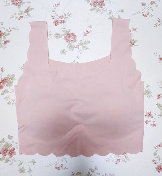 ★未使用★グンゼ トゥシェTucheひびきにくい綿混ブラ ピンク系★