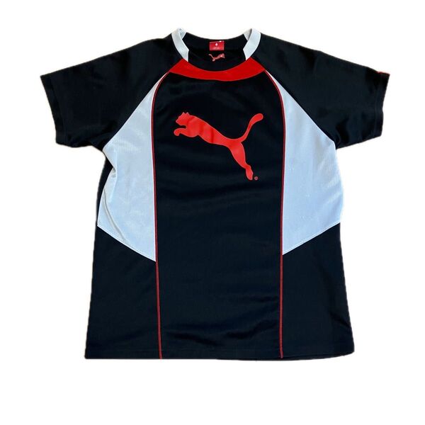 PUMA Tシャツ 半袖 キッズ スポーツウェア 赤 黒 白 160