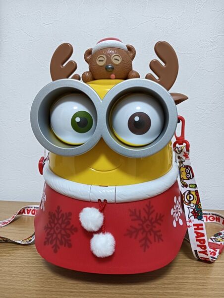 USJ ミニオンポップコーンバケツ ボブ&サンタティム クリスマス