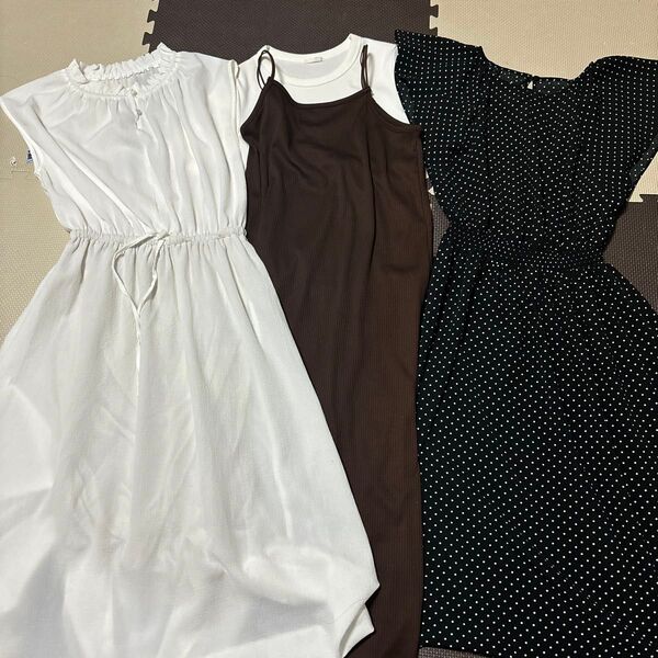 レディース服 まとめ売り ワンピース まとめ売り レディース まとめ売り GU ワンピース M ドットプリントワンピース