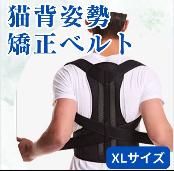 猫背 姿勢矯正 矯正ベルト サポーター 腰の痛み 男女兼用 XLサイズ
