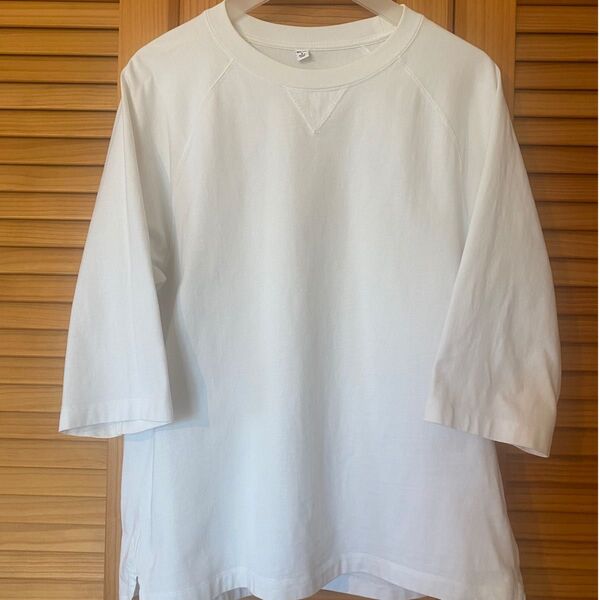 UNIQLO ユニクロ 七分袖 Tシャツ Mサイズ ホワイト系