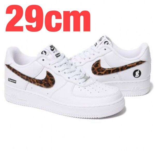 GOODENOUGH × Supreme × Nike Air Force 1 Low "White/Leopard" 29cm