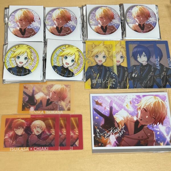 プロセカ あんスタ コラボ グリッター缶バッジ エピカ ブロマイド 天馬司 鏡音レン KAITO