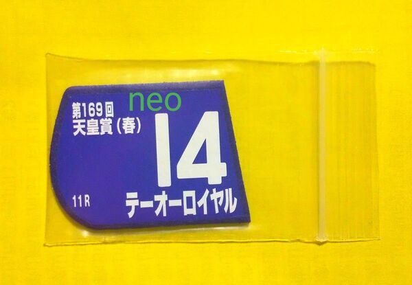 テーオーロイヤル*天皇賞春*マグネットゼッケン*非売品*京都競馬場*JRA
