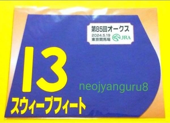 スウィープフィート*オークス*優駿牝馬*ミニゼッケン*JRA*東京競馬場
