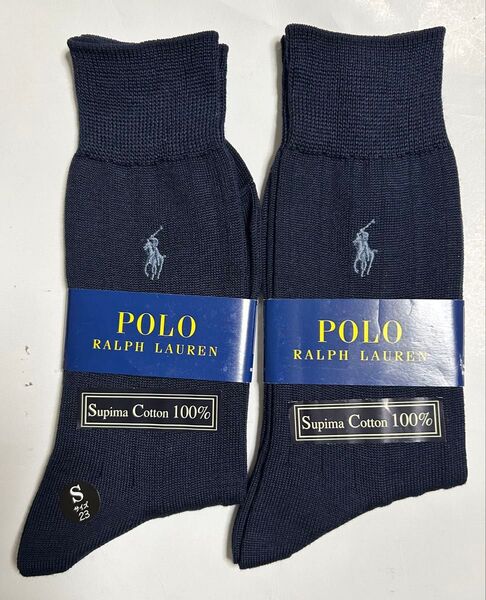 POLO ラルフローレン ソックス 2足セット 23cm ネイビー