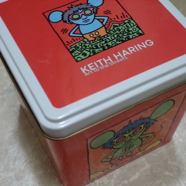 KEITH HARING キースヘリング展 クッキー缶 空箱 缶ケース 小物入れ