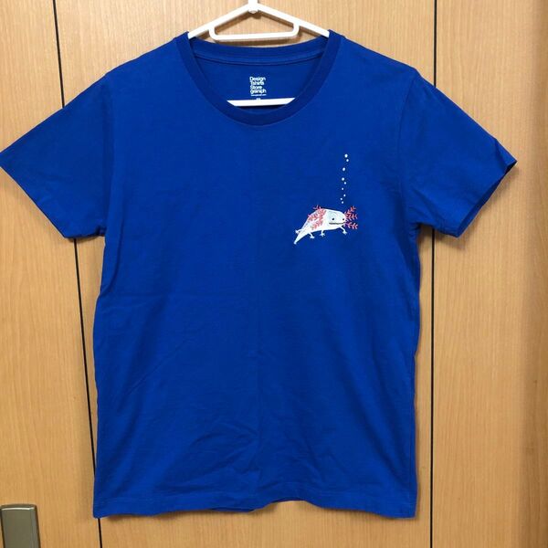 graniph ウーパールーパー Tシャツ ブルー SSサイズ used