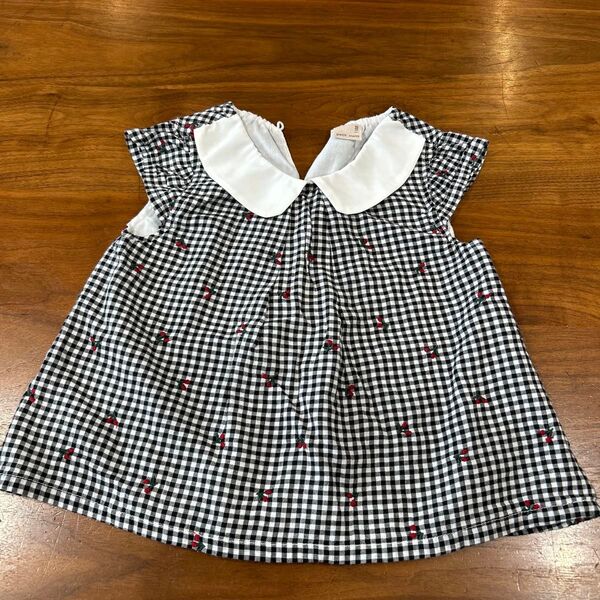 チュニック ブラウス トップス 子供服 キッズ 半袖 プティマイン サイズ100