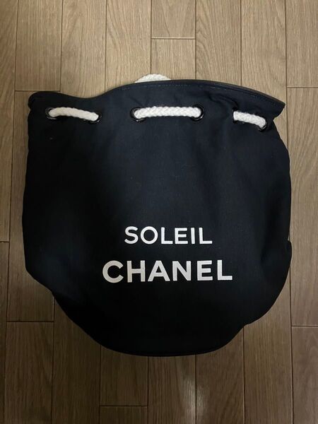 CHANELシャネル プールバッグ 巾着バッグ ポーチ キャンバス ショルダーバッグ ノベルティ