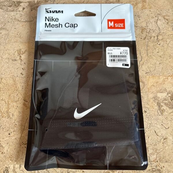 ナイキ NIKE スイムキャップ メッシュ 黒 ブラック M(50-55㎝)水泳 スクール水着 ジュニア メンズ レディース②